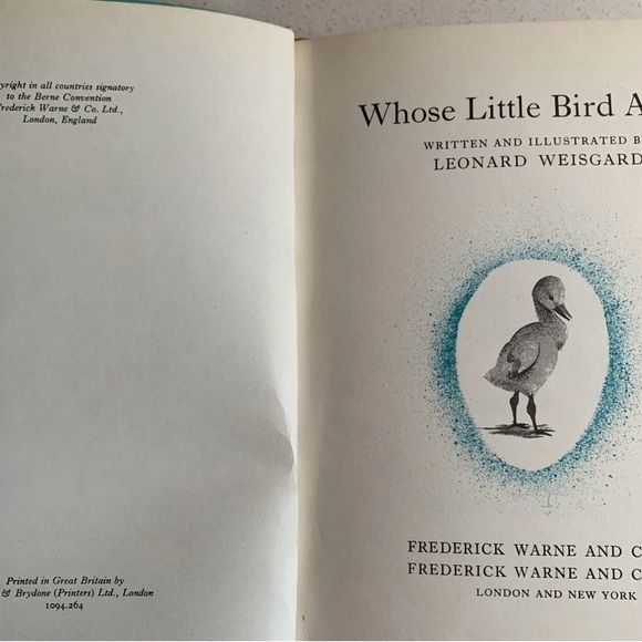 Whose Little Bird Am I? Vintage Collectible Rare Book by Leonard Weisgard 1970s - Picture 4 of 5